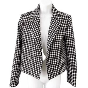 Rachel Zoe Black and White Houndstooth Blazer SIZE M